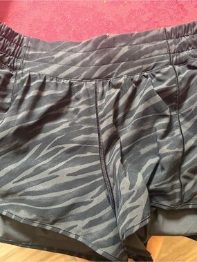 lululemon athletica Black Athletic Shorts with Subtle Texture